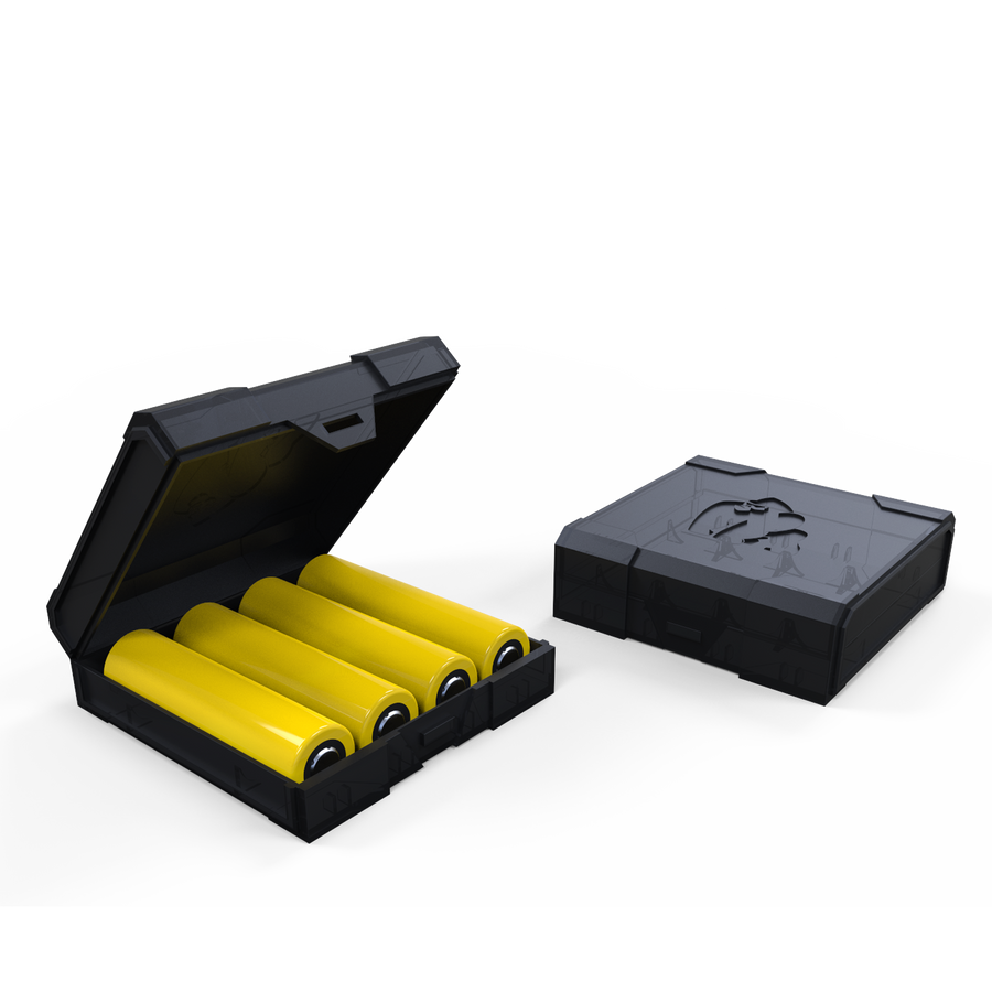 Chubby Gorilla - 18650 Battery Case Transparent Black - Quad - Copackr.com