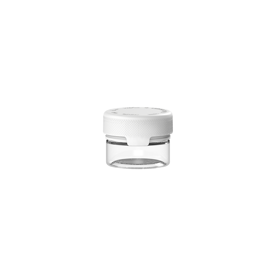 30CC/1FL.OZ/30ML Aviator CR - Container With Inner Seal & Tamper - Clear Natural With Opaque White Lid - Copackr.com