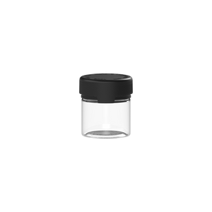 60CC/2FL.OZ/60ML Aviator CR - Container With Inner Seal & Tamper - Clear Natural With Opaque Black Lid - Copackr.com