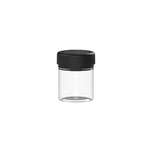 90CC/3FL.OZ/90ML Aviator CR - Container With Inner Seal & Tamper - Clear Natural With Opaque Black Lid - Copackr.com