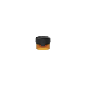 5cc/5ML Aviator CR - Container With Inner Seal & Tamper - Translucent Amber With Opaque Black Lid - Copackr.com