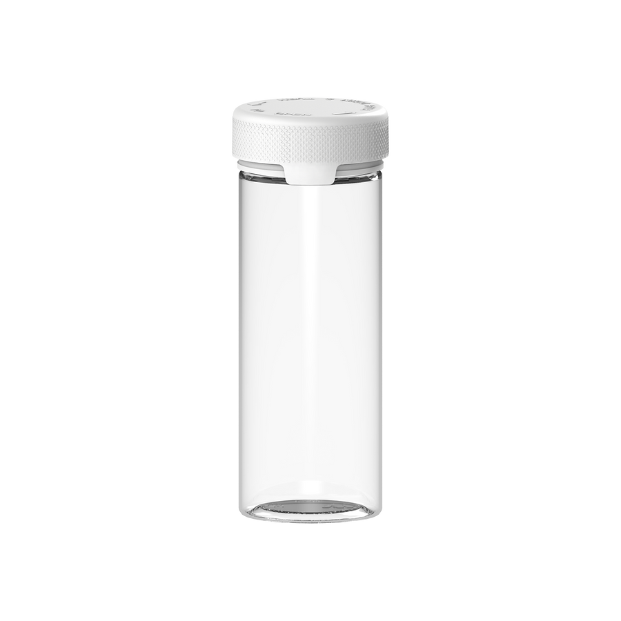 240CC/8FL.OZ/240ML Aviator CR - Container With Inner Seal & Tamper - Clear Natural With Opaque White Lid - Copackr.com