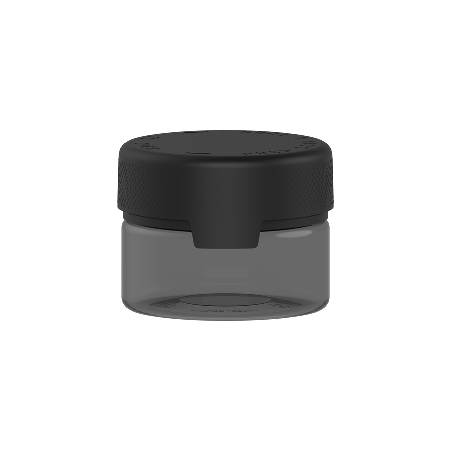 220CC/7.5FL.OZ/220ML Aviator CR - XL Container With Inner Seal & Tamper - Translucent Black With Opaque Black Lid - Copackr.com